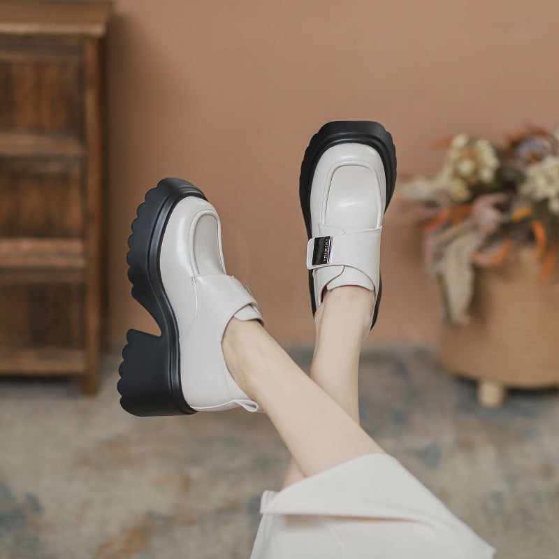 Women's & Men's Insole Spring Thick-soled Hook Loop Fastener Men's Shoes