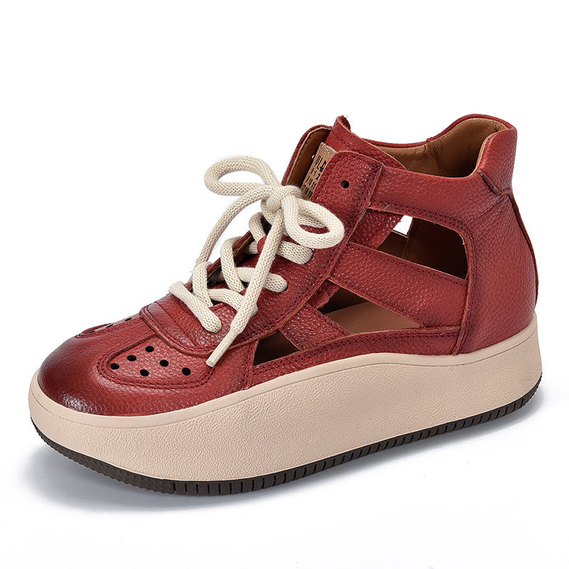 Two Pairs Of Top Layer Cowhide Leisure Sandals