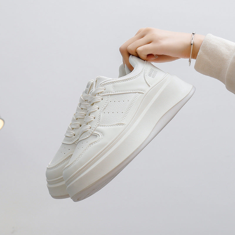 White Korean Style Female Raise The Casual Shoes