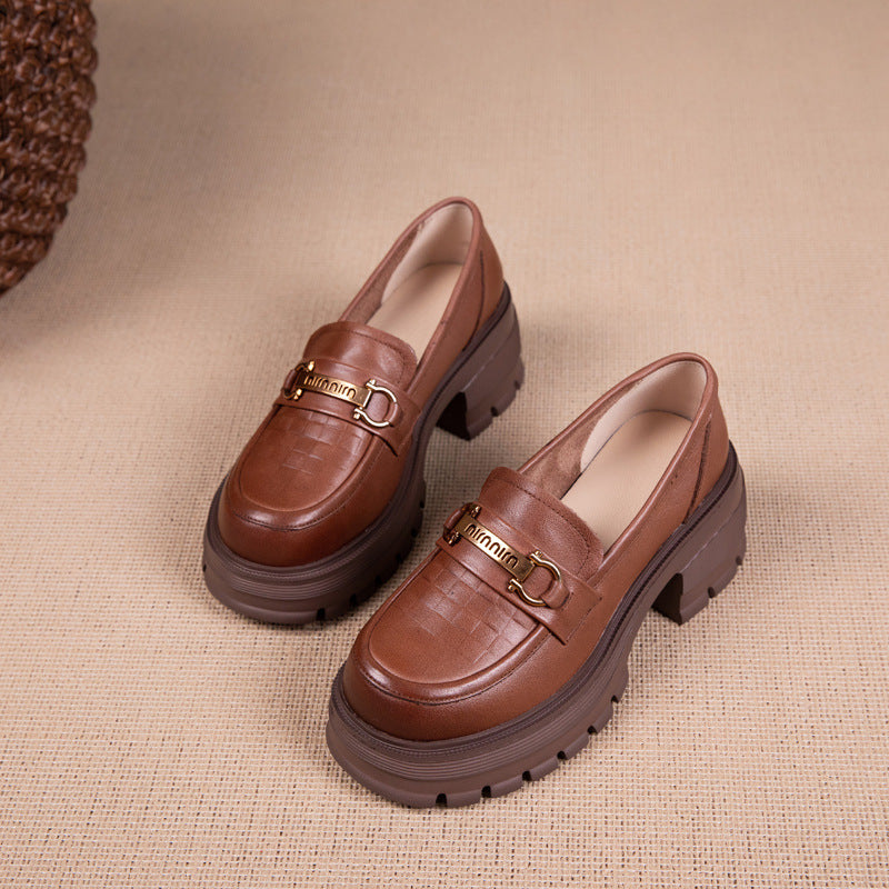 Women's Commuter Autumn British Style Platform Small Loafers