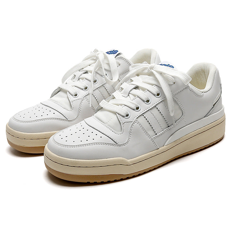Men's White Breathable Versatile Sports Style Low Sneakers