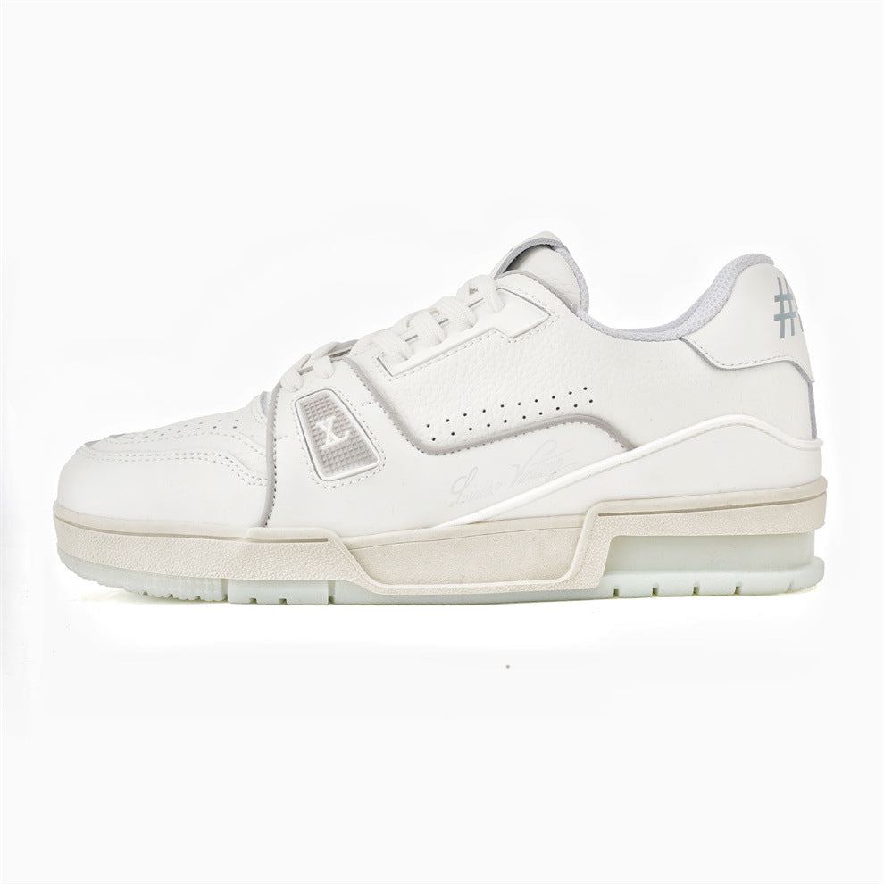 Women's & Men's Genuine Donkey White Cement Fashion Board Sneakers