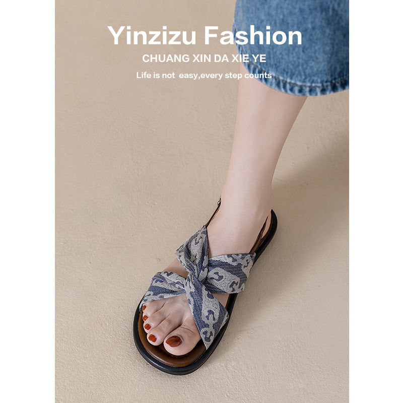 Women's Summer Fairy Style One Strap Beach Sandals