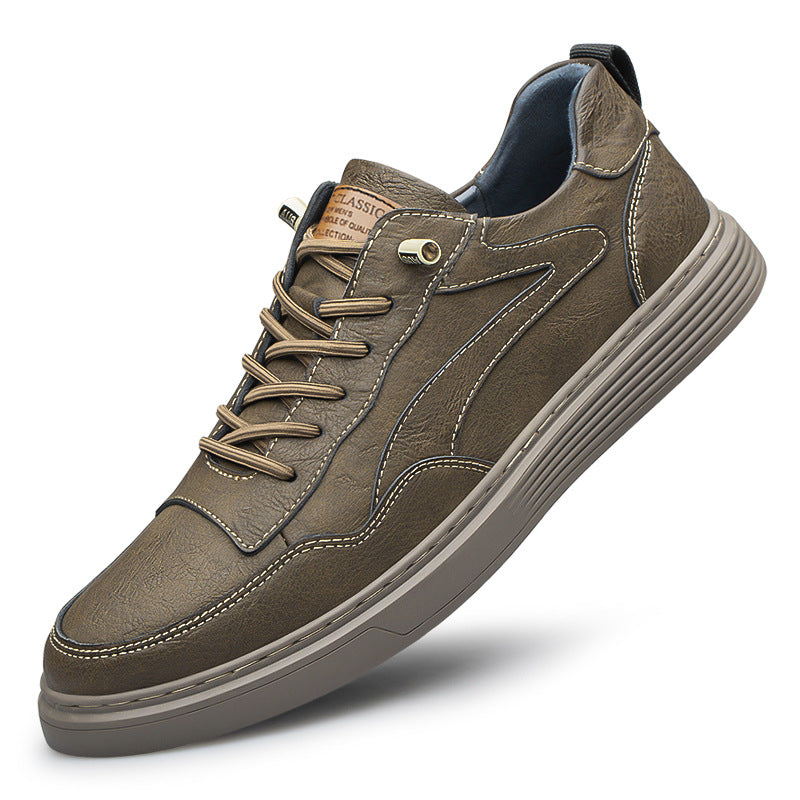 Men's Summer Plus Size Board Cowhide Business Sneakers