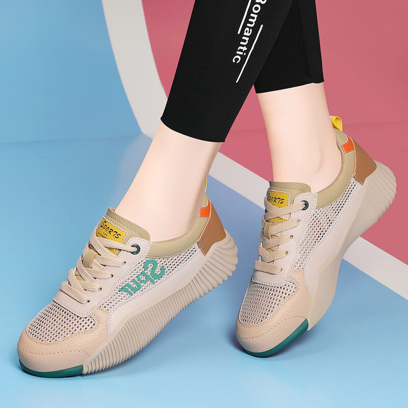 Women's Lightweight Soft Sole Running White Summer Sneakers
