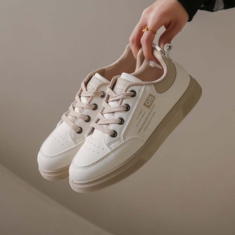 Women's White Autumn Korean Sports For Female Sneakers