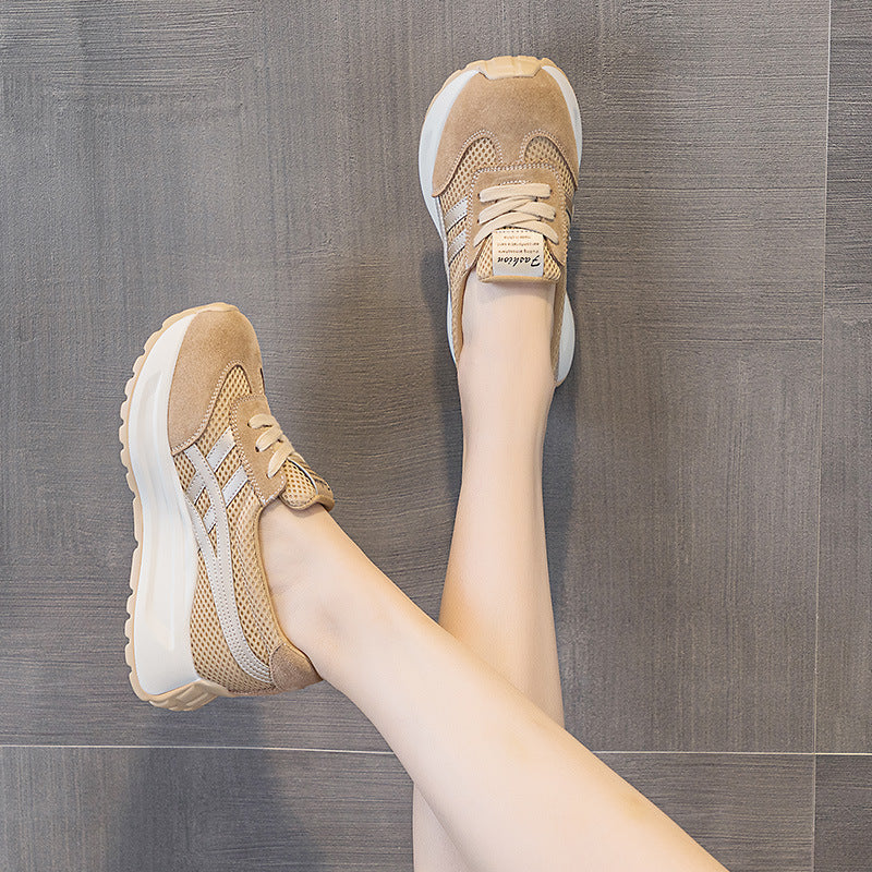 Women's Height Increasing Insole Dad Autumn Versatile Korean Casual Shoes