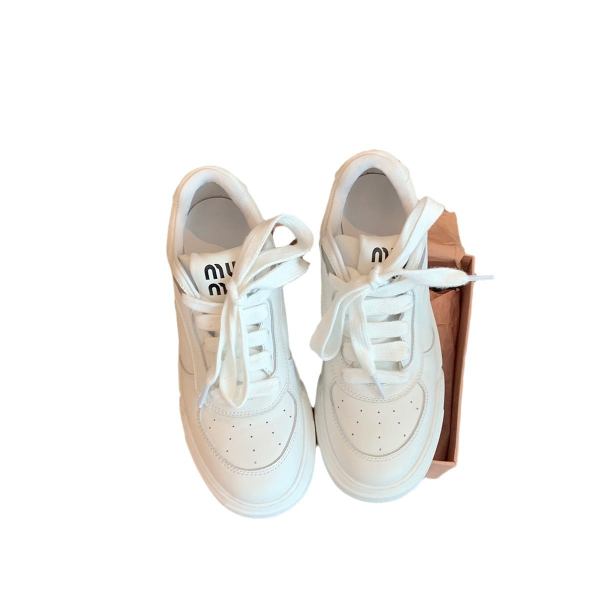 Women's Thick Bottom Lace Up Shallow Mouth Casual Shoes