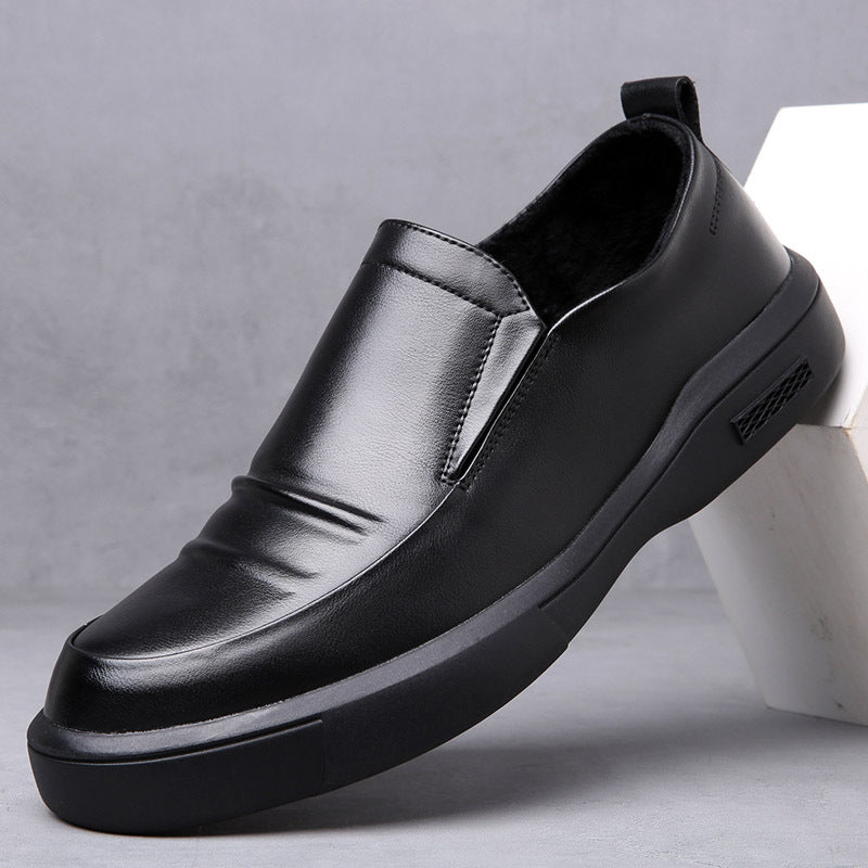 Men's Genuine Winter Fleece-lined Warm Business One Casual Shoes
