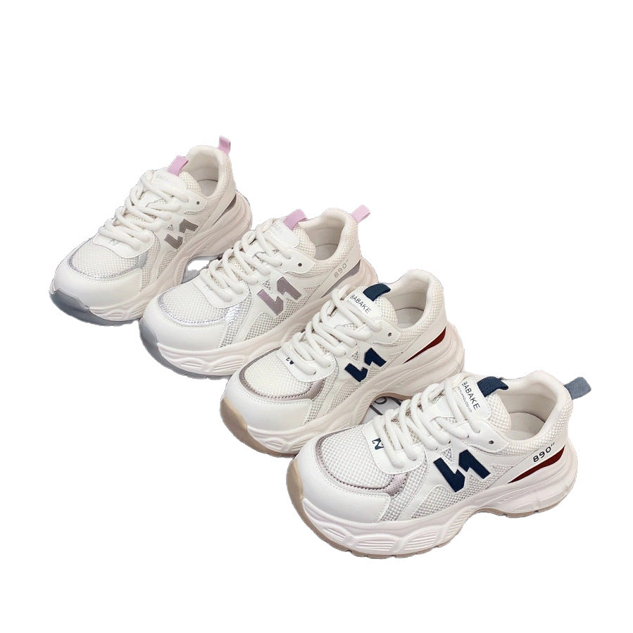 Summer Transparent Net Foam Bottom Dad Sneakers