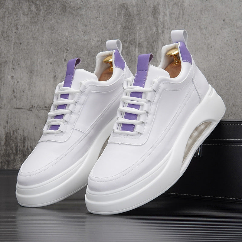 Men's Cushion White Autumn Trendy Fashion Thick Bottom Inner Height Casual Shoes