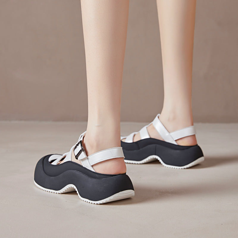 Women's & Men's Flat For Outdoors Summer Hollow Closed Men's Shoes