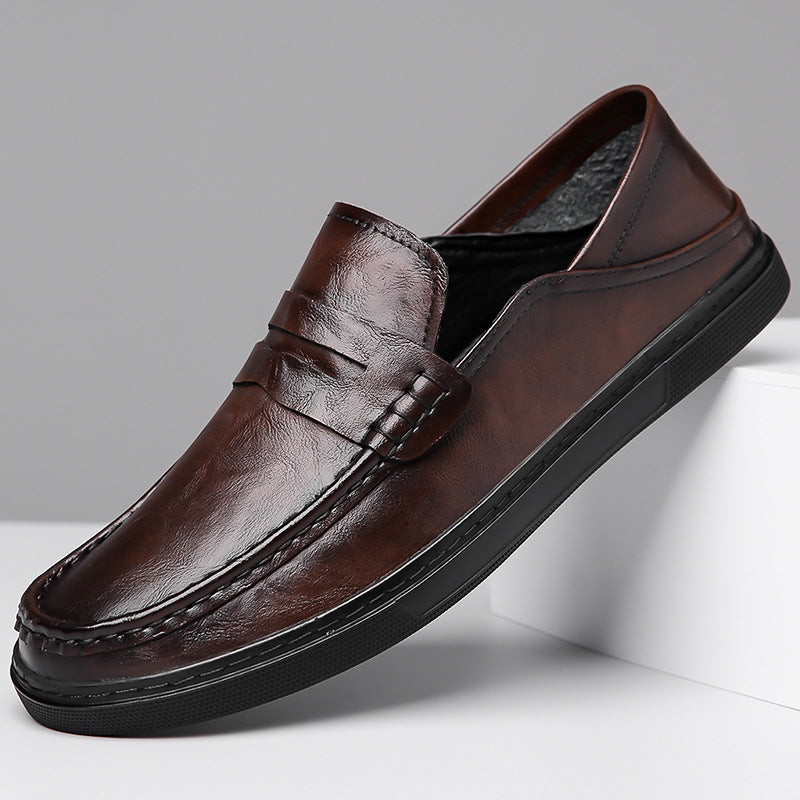 Men's Soft Bottom Business Trendy Slip-on British Loafers
