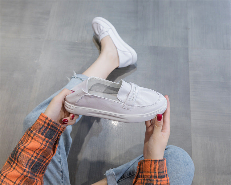 Women's Two-way Wear Slip-on Flat Large Size Casual Shoes