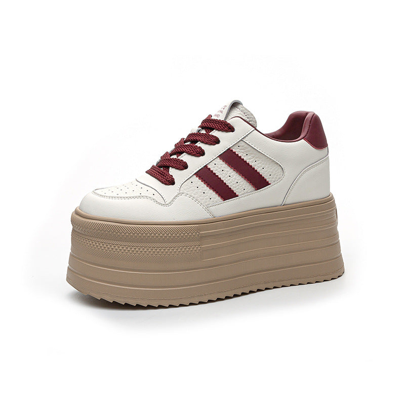 Women's Korean Style Versatile Breathable White Color Matching Casual Shoes