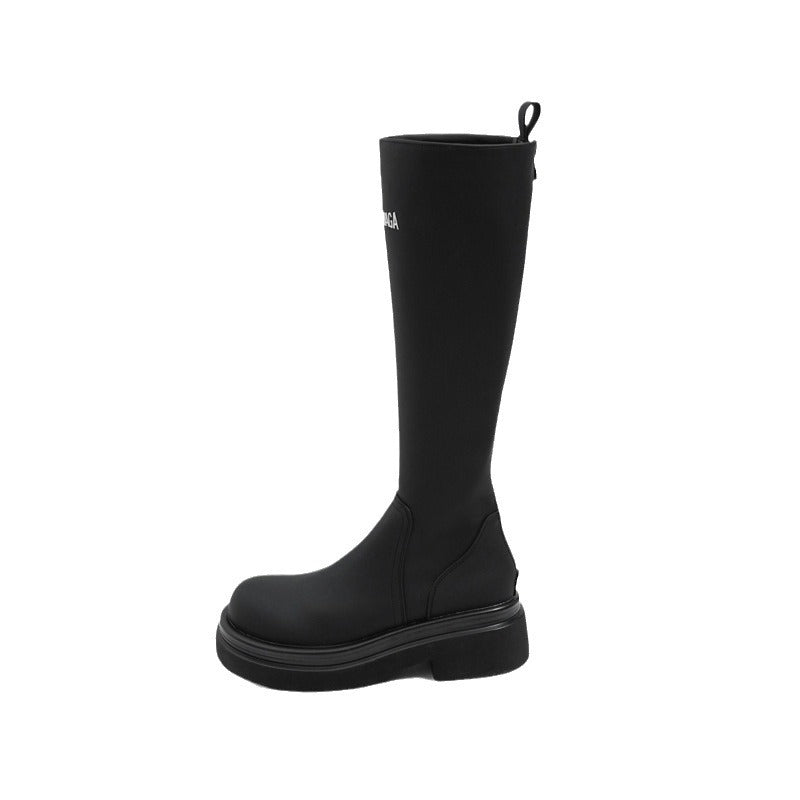 Women's British Style Platform Increased Bootie Middle Boots