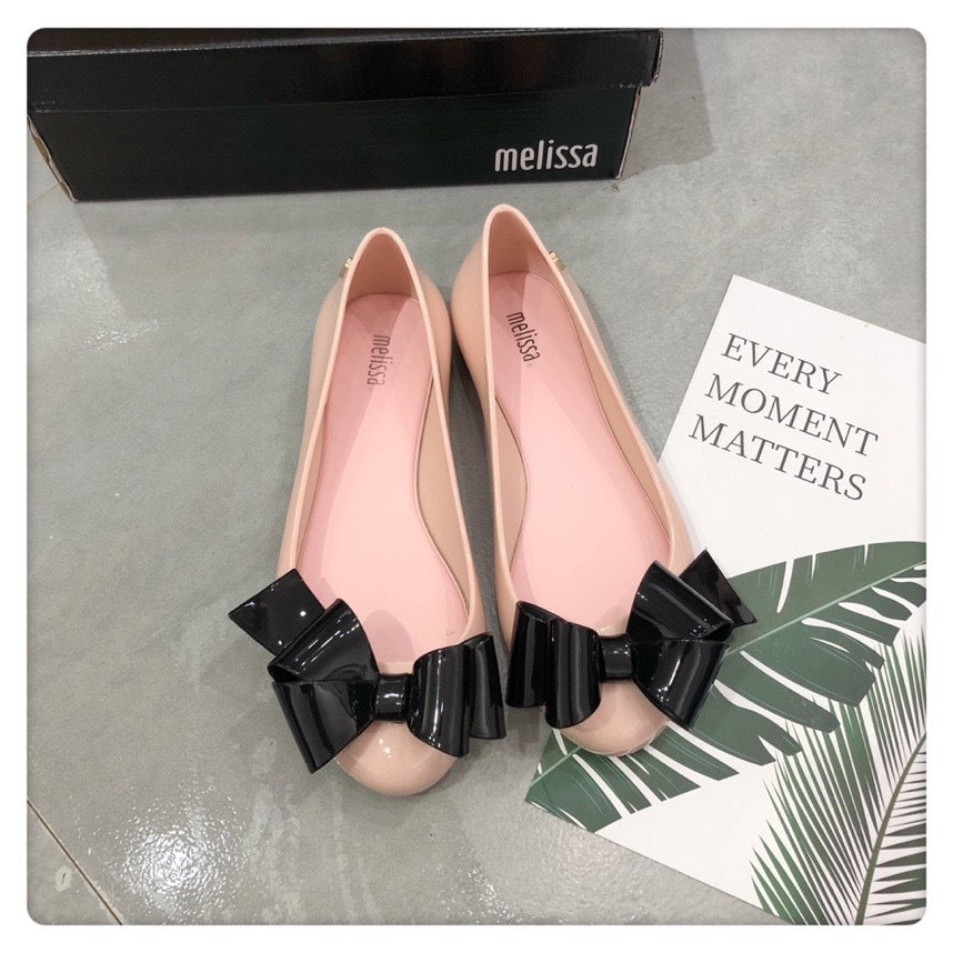 Fragrance Soft Bottom Round Head Flat Bowknot Shallow Sandals