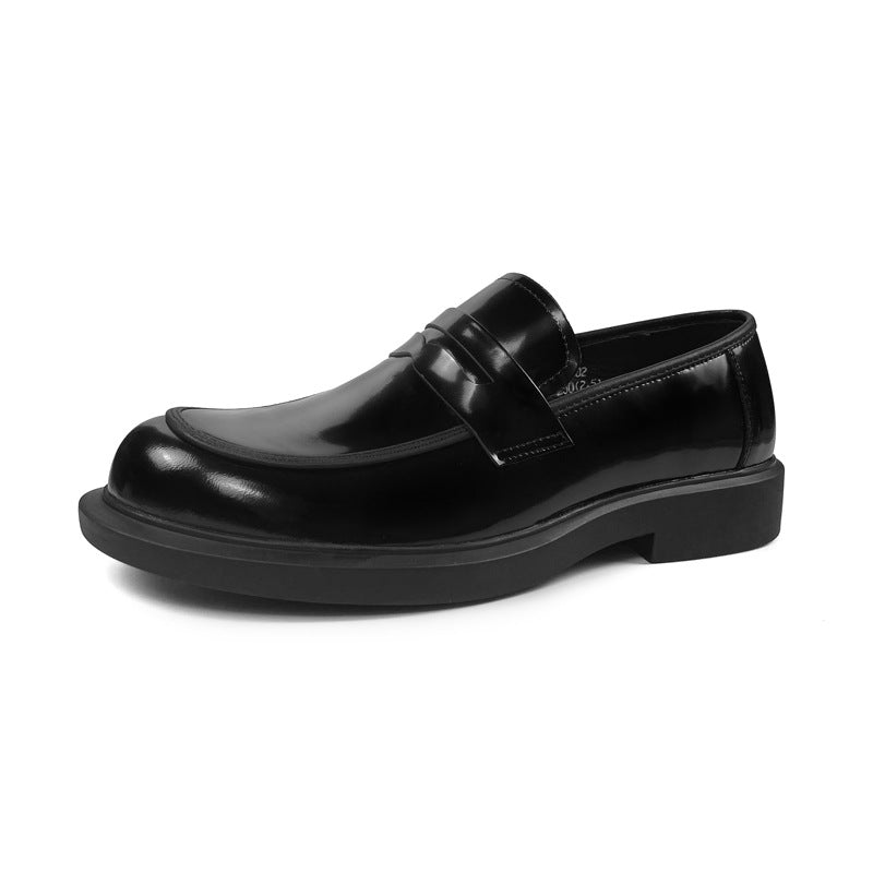 Men's Glossy Fashion British Slip-on Business Formal Leather Shoes