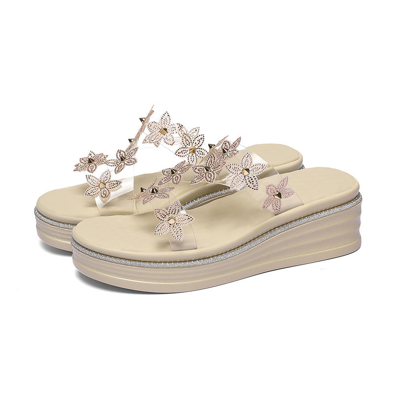 Women's Summer Fashion Soft Bottom High Platform Slippers