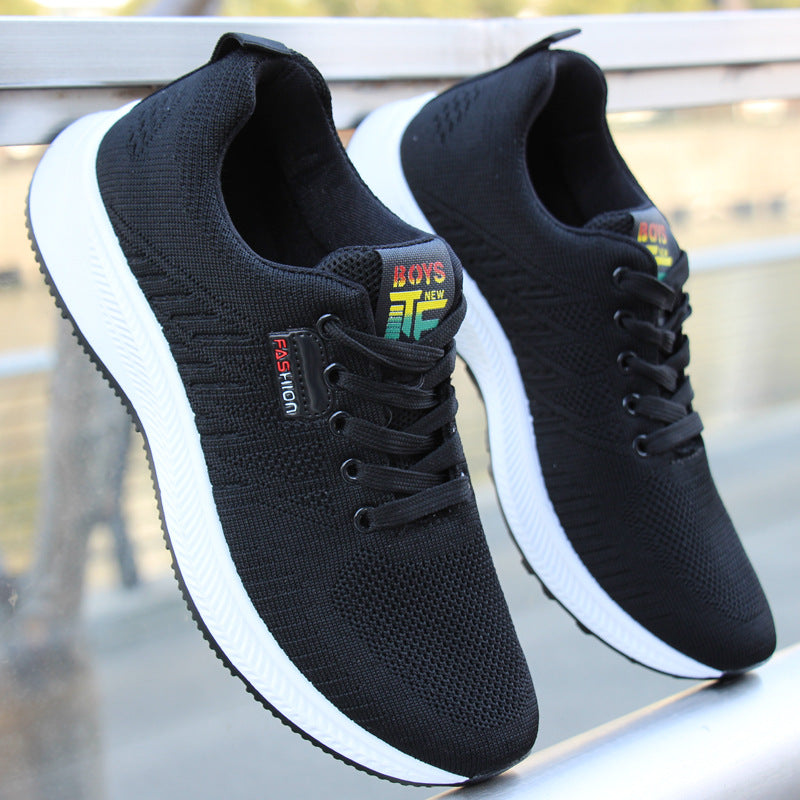 Men's Breathable Versatile Trendy Flying Woven Tennis Casual Shoes
