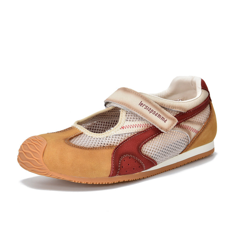 Women's Breathable Mesh Velcro Flat Sports Mary Sandals