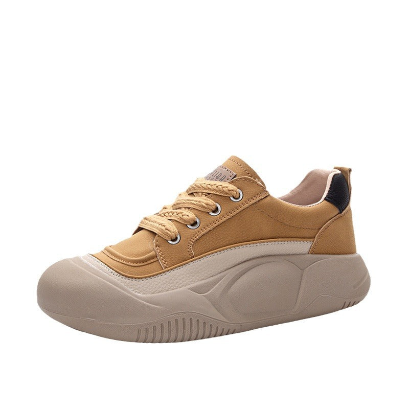 Women's Spring Platform Vintage Skateboard Sports Soft Sneakers