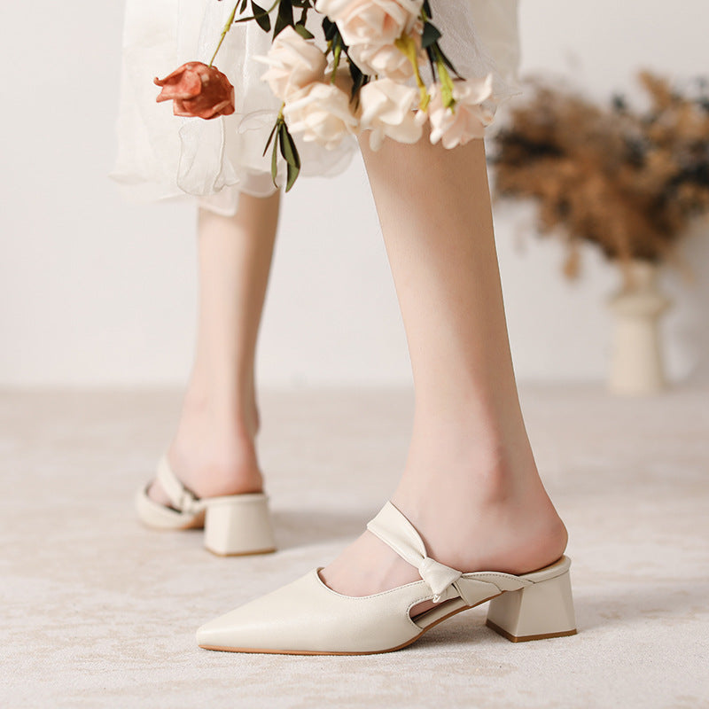 Women's Toe Cap Korean Style Chunky Outdoor Sandals