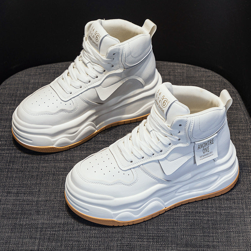 Women's White Trendy Autumn Korean Style Versatile Sneakers