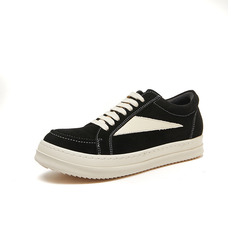 Men's Trendy Low Top Suede Brown Thick Sole Shallow Mouth Men's Shoes