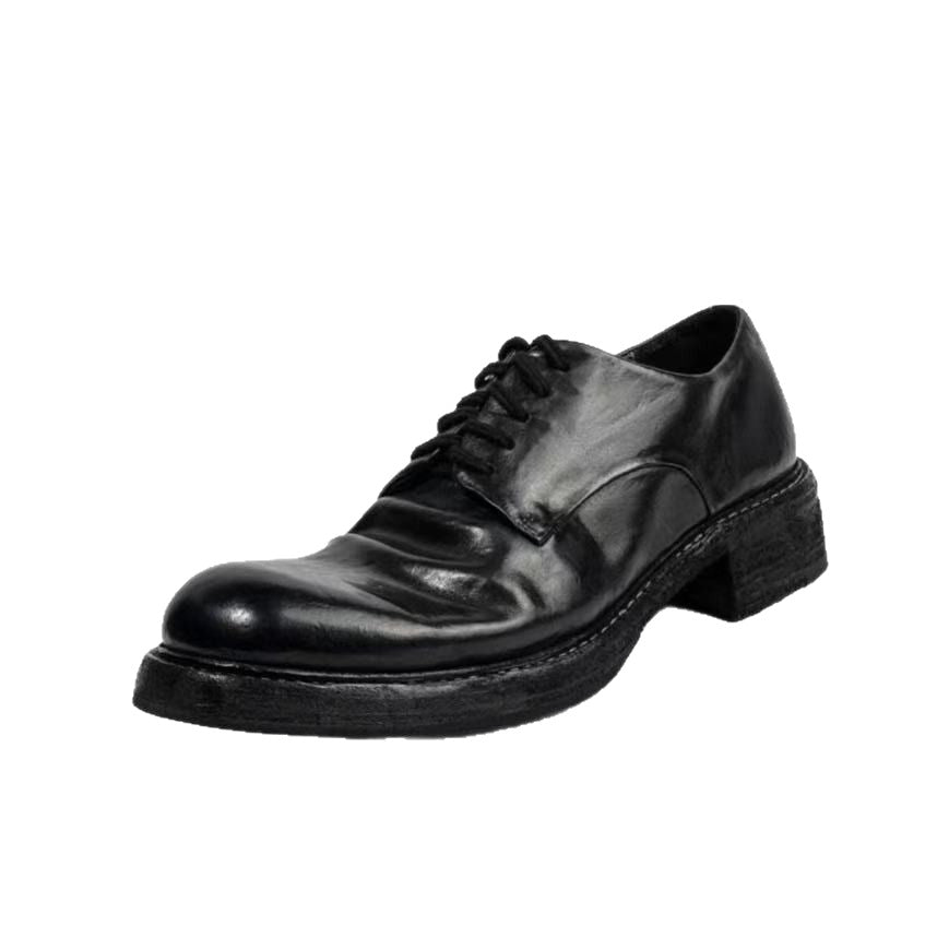 Men's Washed Handmade Derby Wedding Fashion Leather Shoes