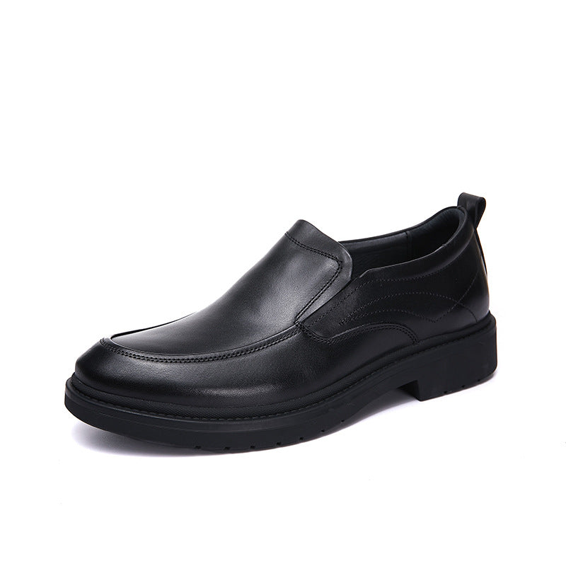 Men's Thick-soled Slip-on Business Autumn Authentic Low Leather Shoes