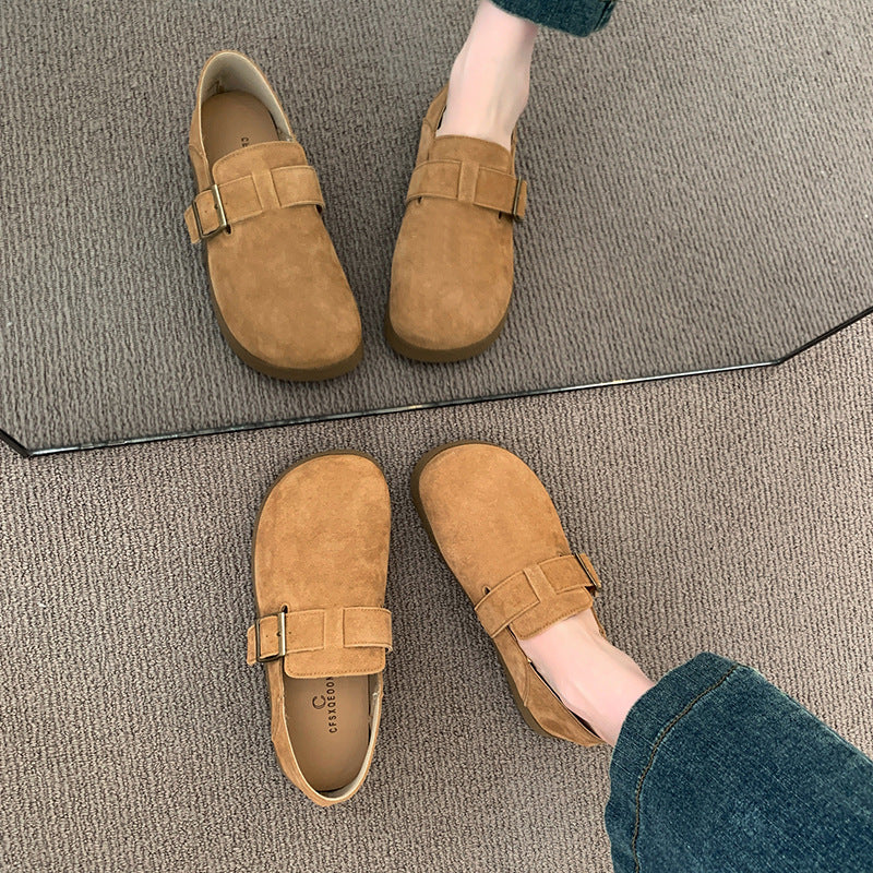 Women's Matte Mori Style Flat All-inclusive Retro Casual Shoes