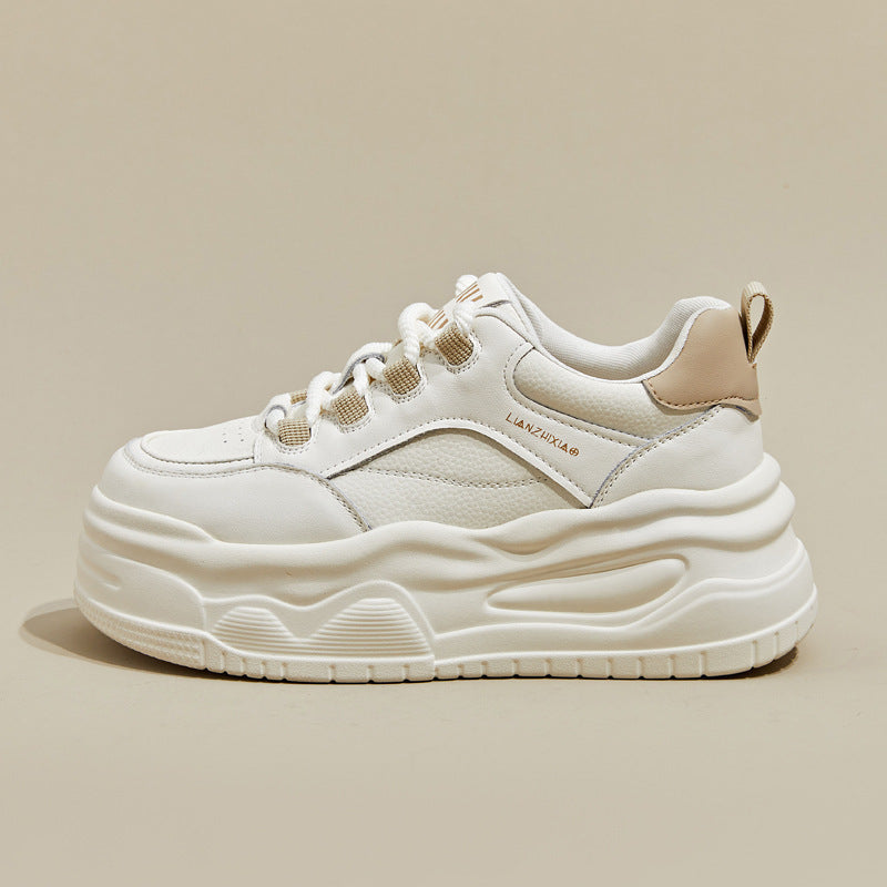 Women's Platform White Spring Authentic Elevator Wild Casual Shoes