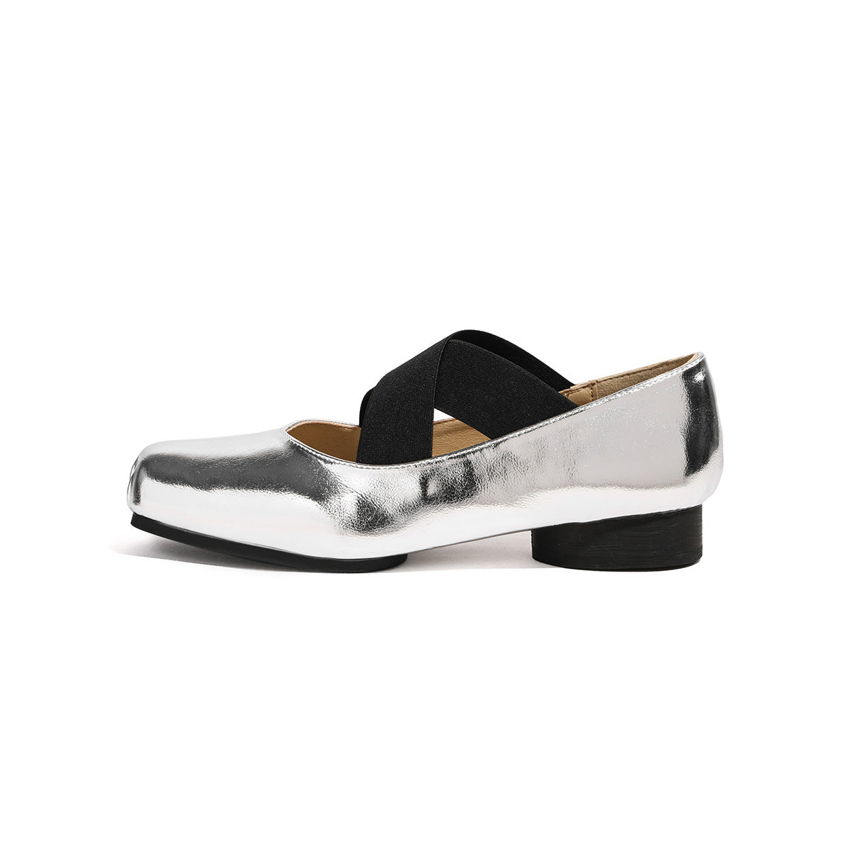 Women's Ballet Hollowed Summer Wear Retro Style Square Heels