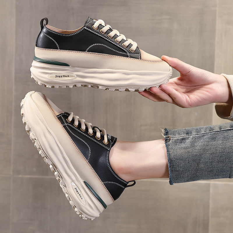 Women's White Board Autumn Clunky Fashion Casual Shoes