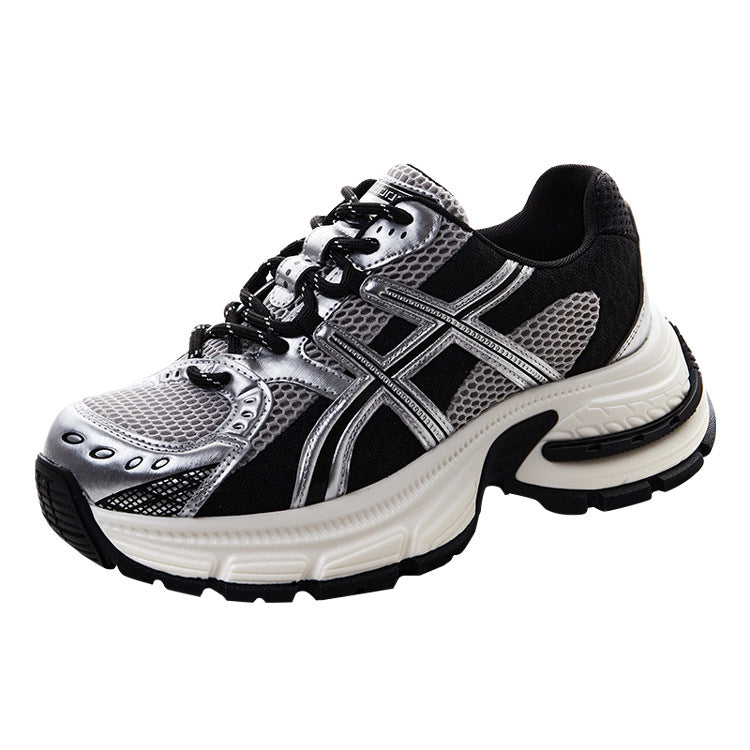 Women's Genuine Platform Dad Spring Mesh Breathable Feet Sneakers