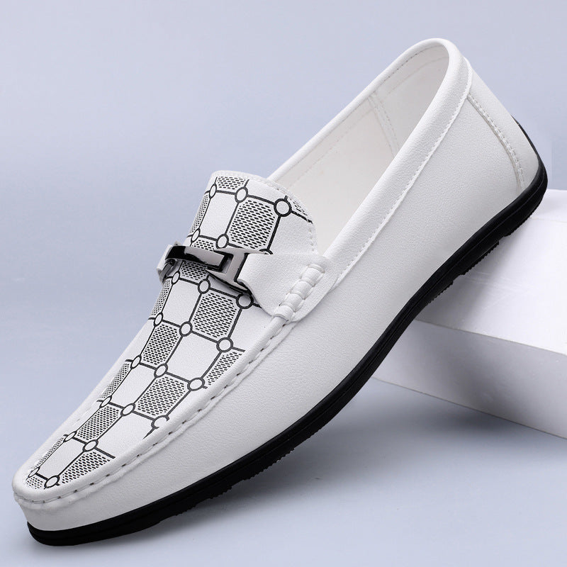 Men's Plus Size Summer Pedal Plaid Comfortable Loafers