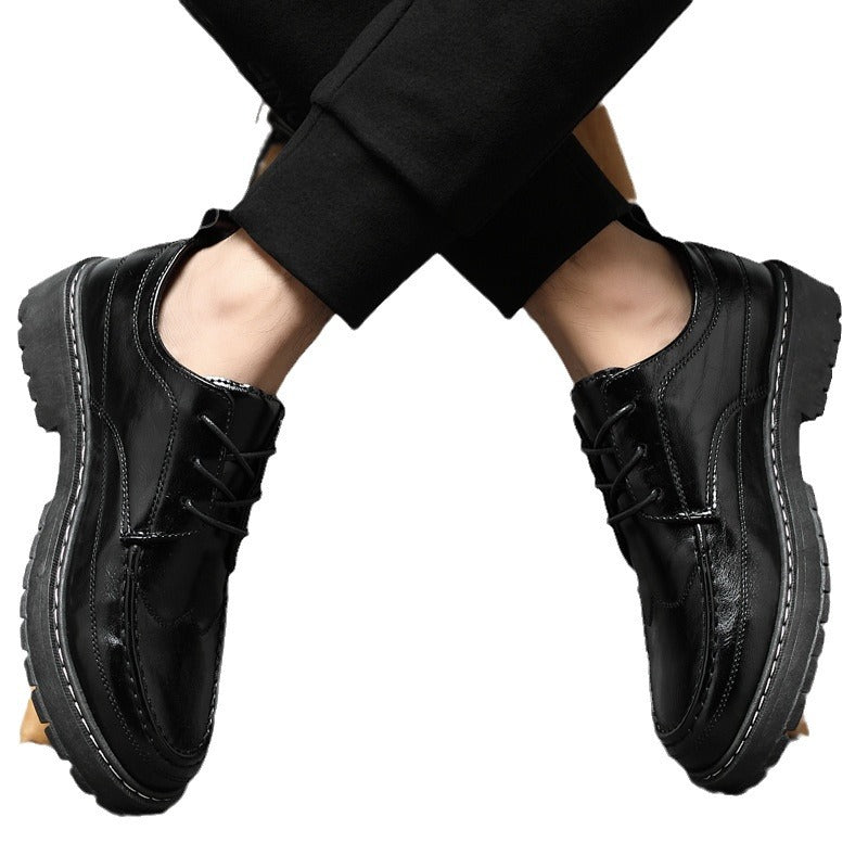 Men's Breathable Korean Style Small Business Waterproof Casual Shoes