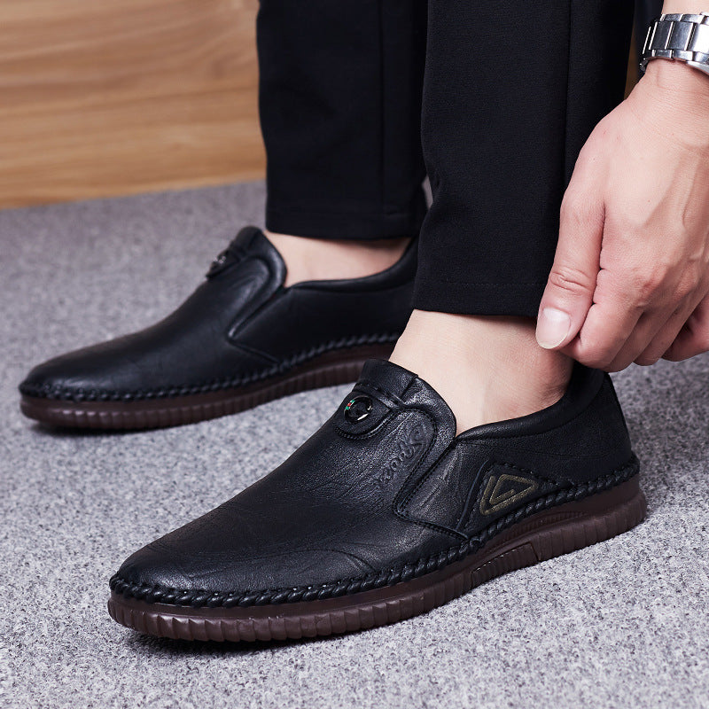 Men's Soft Tendon Bottom Genuine Breathable Leather Shoes