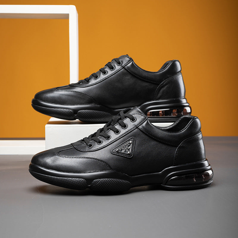 Men's Toe Air Cushion Sports Black Trendy Sneakers