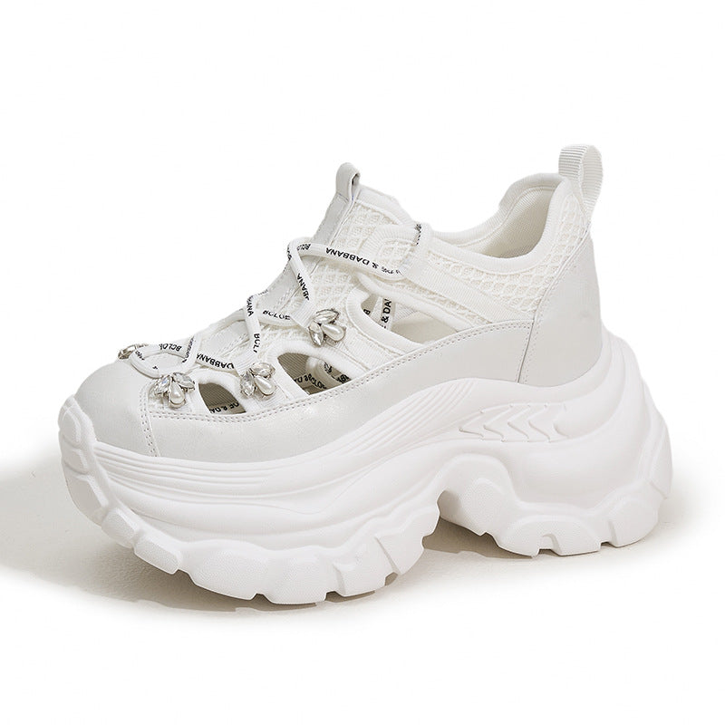 Women's Platform Dad Summer Hollow Hole Height Sneakers