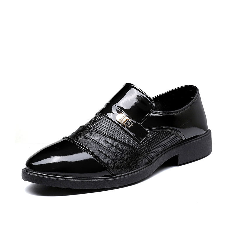Men's Glossy Business Formal Wear Plus Size Leather Shoes