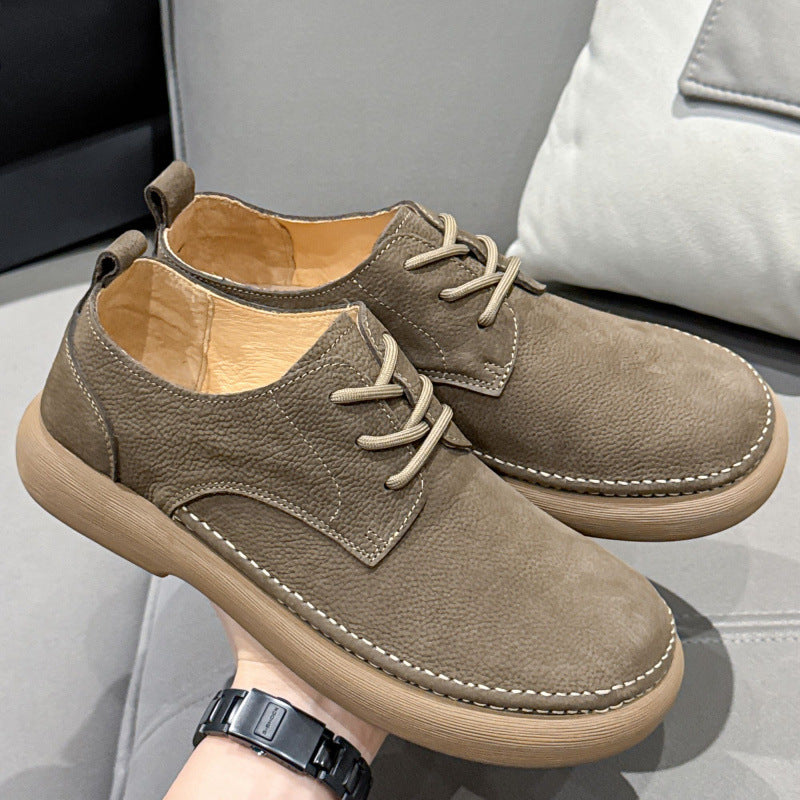 Men's Retro Breathable Soft One Pedal Trendy Men's Casual Leather Shoes