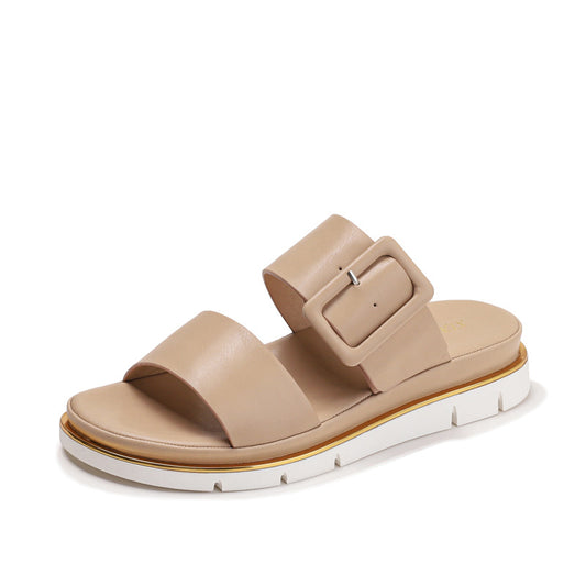 Women's Wedge Summer Outdoor Square Buckle Fashion Slippers