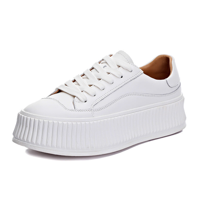 Platform Genuine Made Korean Biscuit White Female Women's Casual Shoes