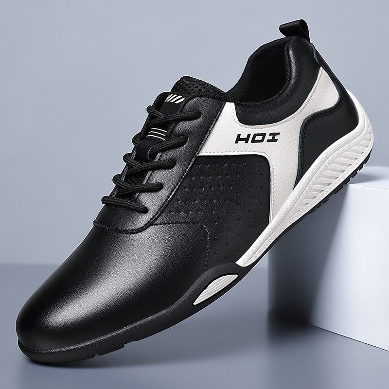 Men's Spring Fashion Trendy Sports Breathable Running Leather Shoes