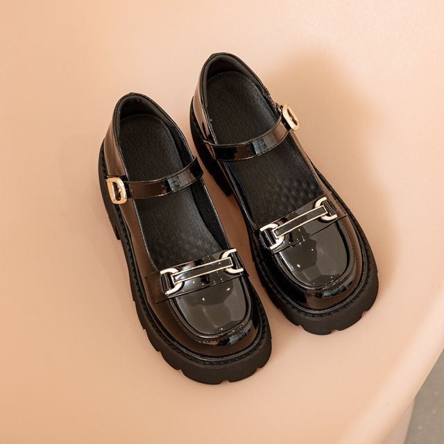 Women's Thick-soled Small Slip-on Retro British Mid Casual Shoes
