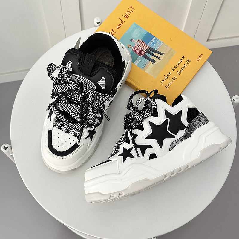 Men's Design Platform Height Increasing Bread National Casual Shoes