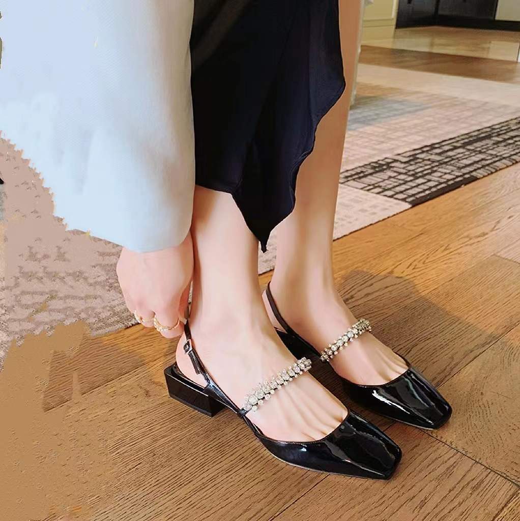 Women's Flat Pumps Closed Toe Single Strap Heels