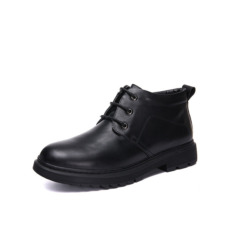 Men's Plus Size Wool Winter Genuine Strap Boots